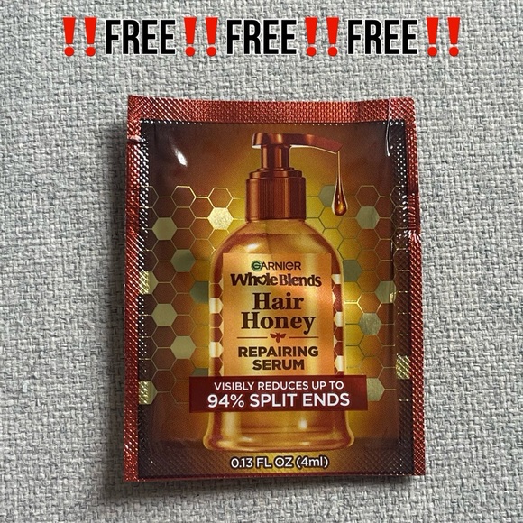 ‼️FREE‼️NEW‼️Garnier Whole Blends Hair Honey Repairing Serum ⭐️SAMPLE⭐️ - Picture 1 of 3